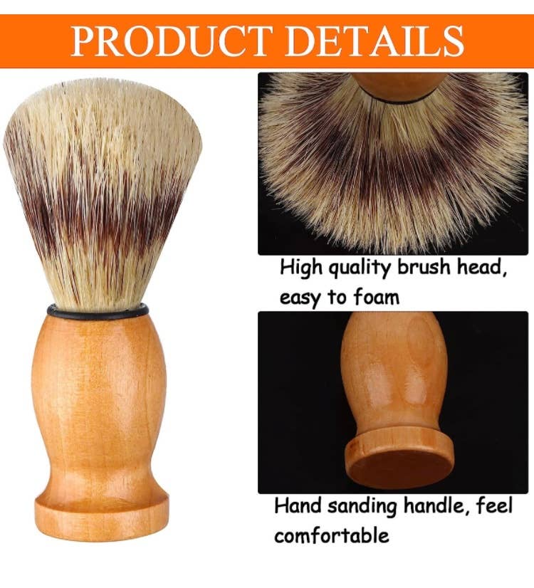 Natural Wood Handle Shaving Brush