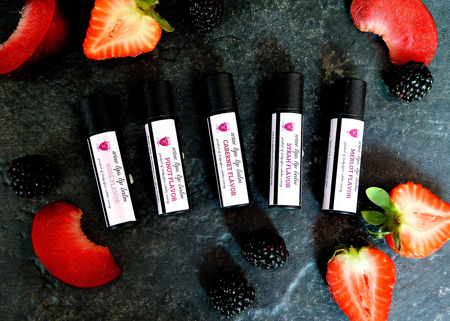 Wine Lip Gloss. Natural Lip Balm.