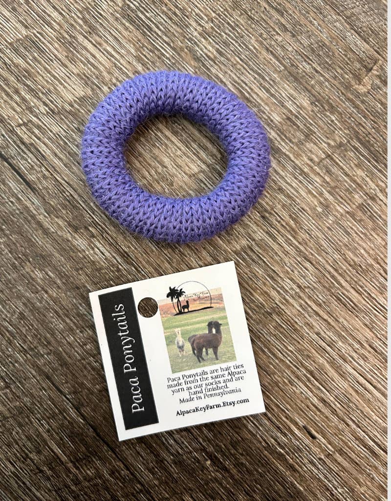 Knit Alpaca Ponytail Hair Ties Assorted Colors ~ USA Made