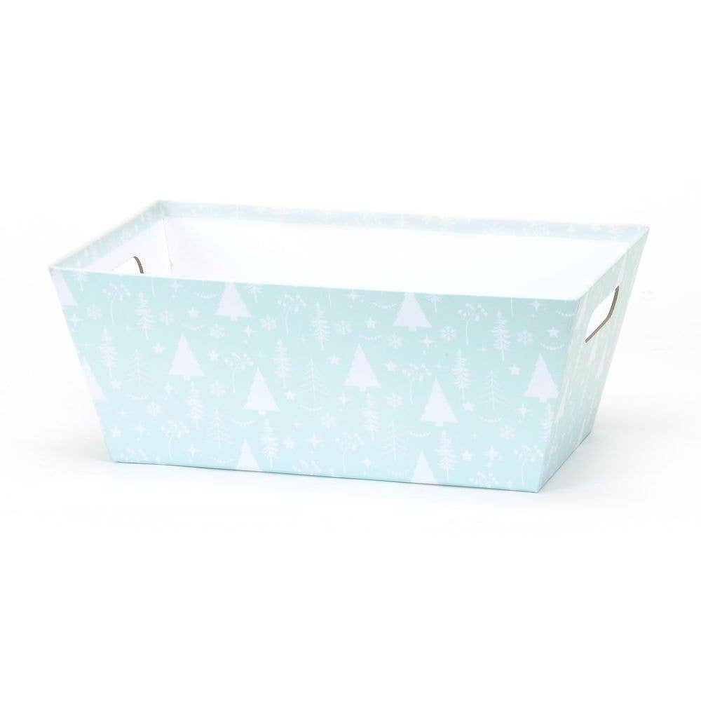 MED RECT TRAY BLUE WITH WHITE