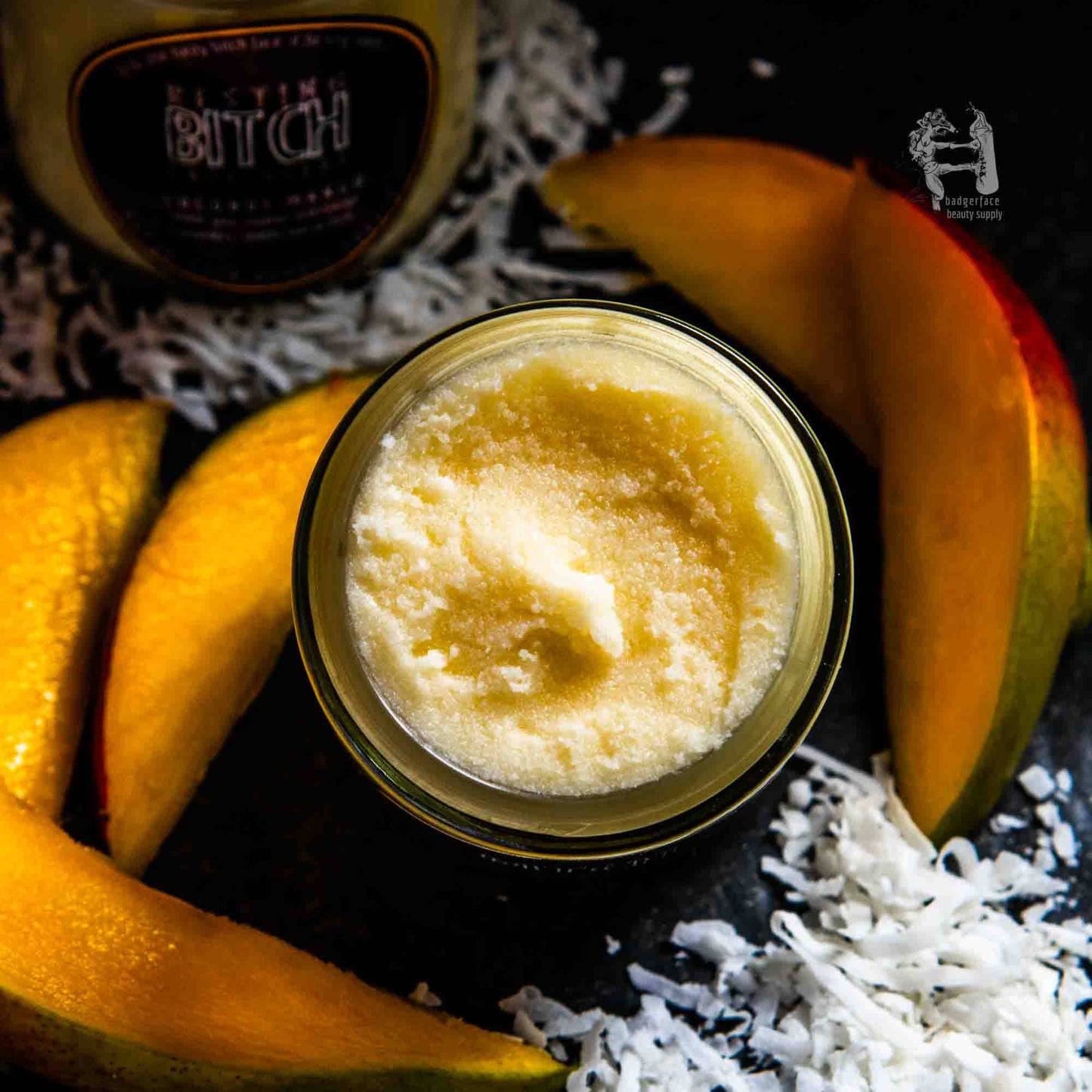 Coconut Mango Face Scrub. Natural Face Care Products.